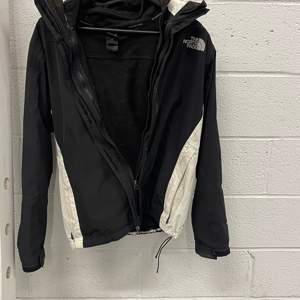 North Face Black and Gray Jacket
